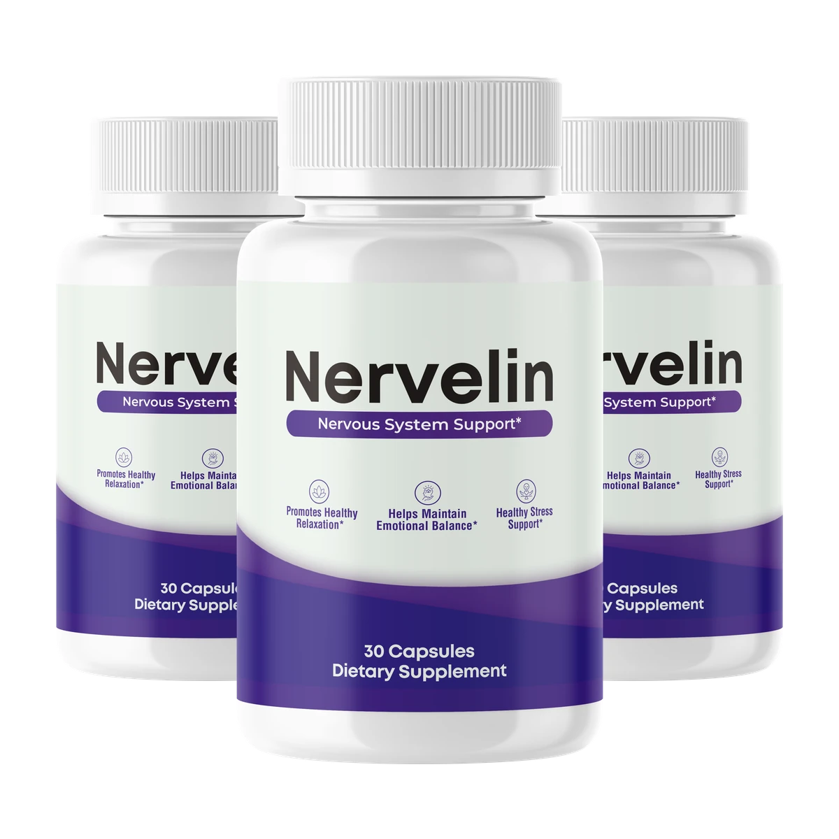 Nervelin nervous system support supplement, 3-bottle kit